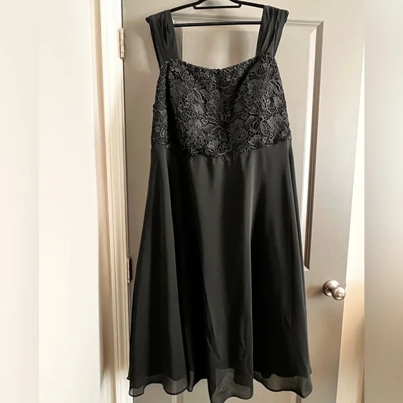 JJ's House | Dresses | Nwt Black Mother Of Brideformal Tealength Gown Wlace  Jacket By Jjs House 24w | Poshmark